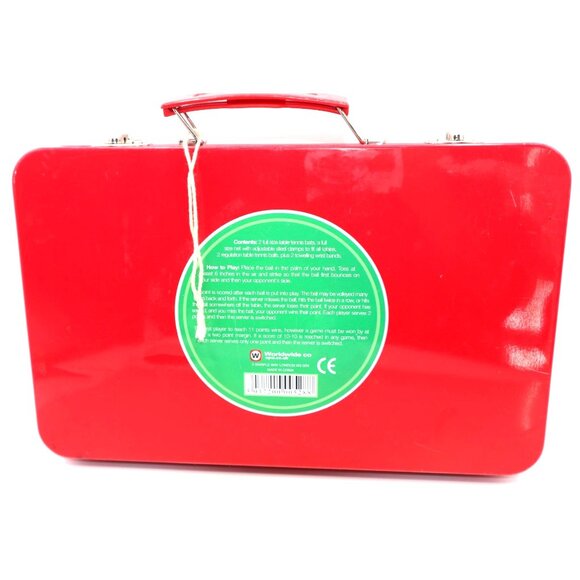 Dining Table Ping-Pong Vintage Paddle Set with Case & Balls Sports Gear - Picture 4 of 5